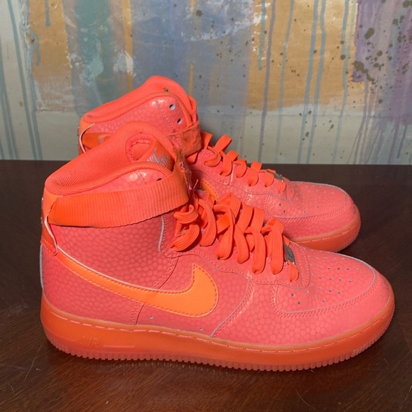 Nike Air Force Hi Premium Hot Lava 654440-800 women's size